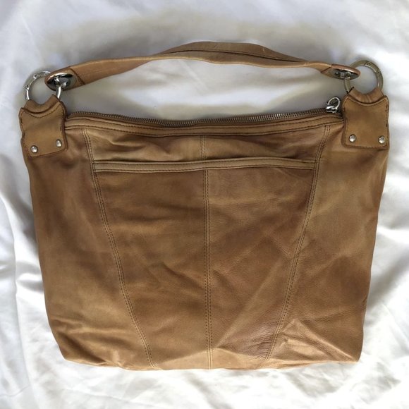 Junior Drake Tan Leather Messenger Bag - Picture 11 of 15